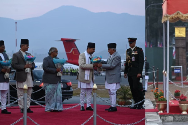 राष्ट्रपति पौडेल स्वदेश फिर्ता